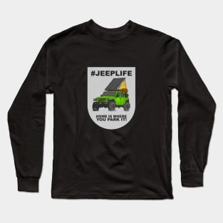 Jeep Life Jeep Wrangler Offroad 4x4 - Green Long Sleeve T-Shirt